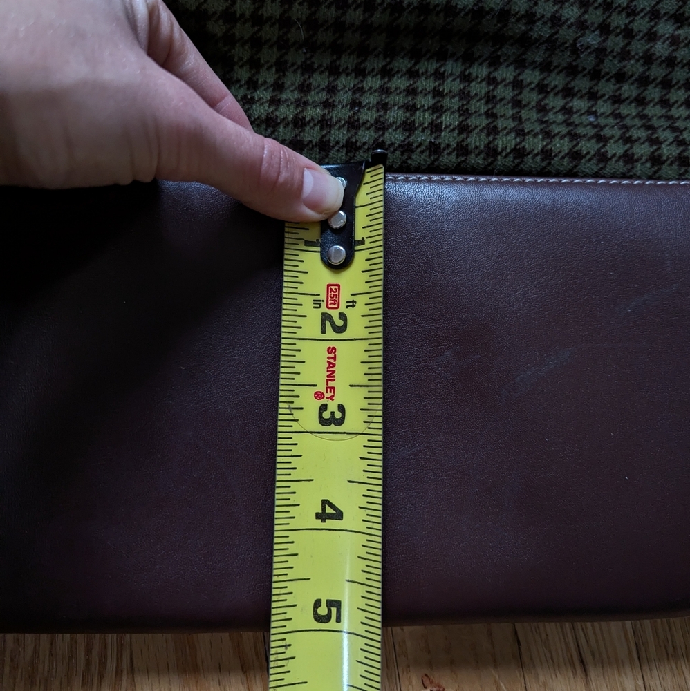Y2K Vintage Tommy Hilfiger Wool & Leather Houndstooth Messenger Bag Brown Green - Picture 13 of 13
